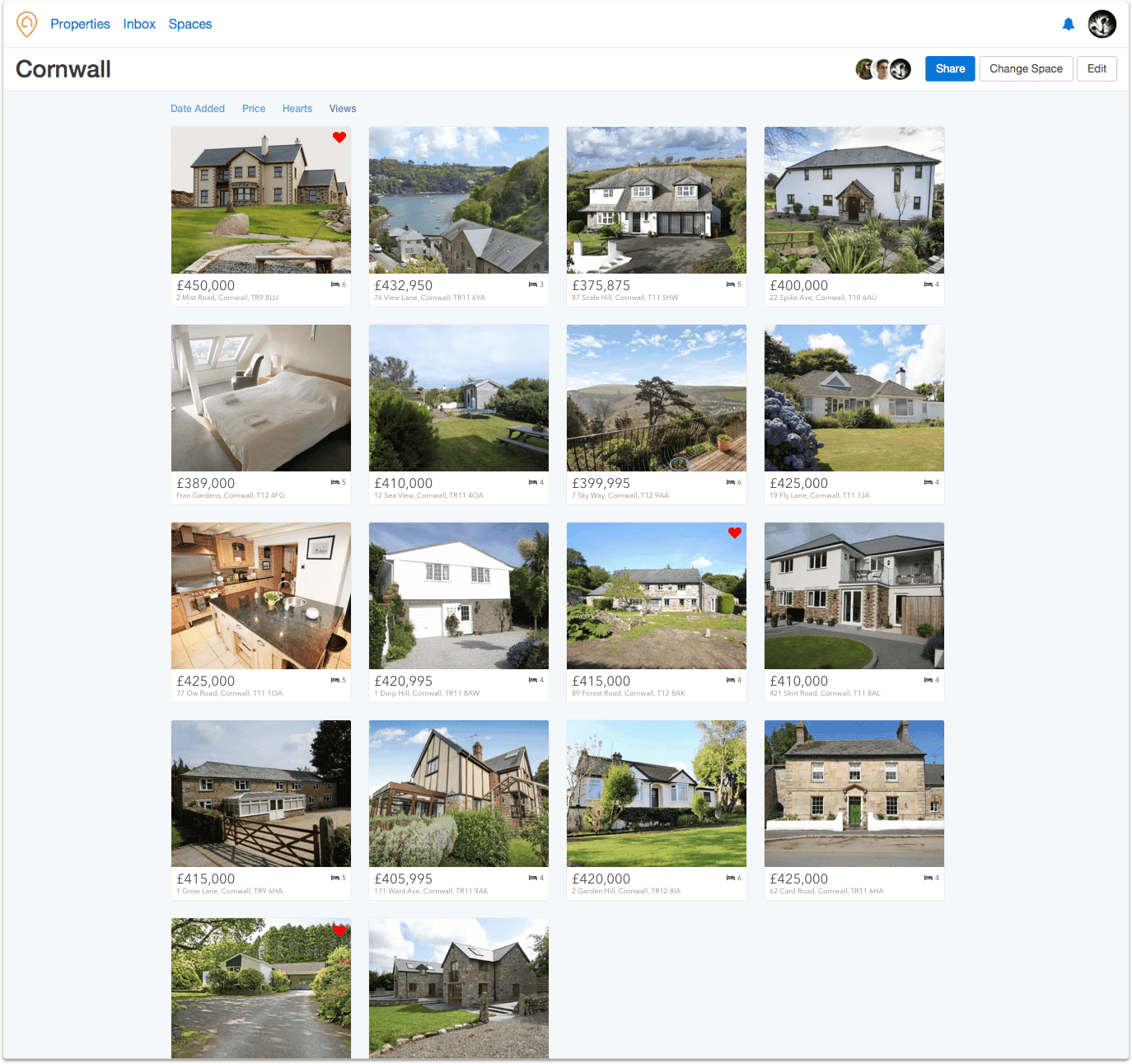 Screenshot of Smart Pickings App Properties