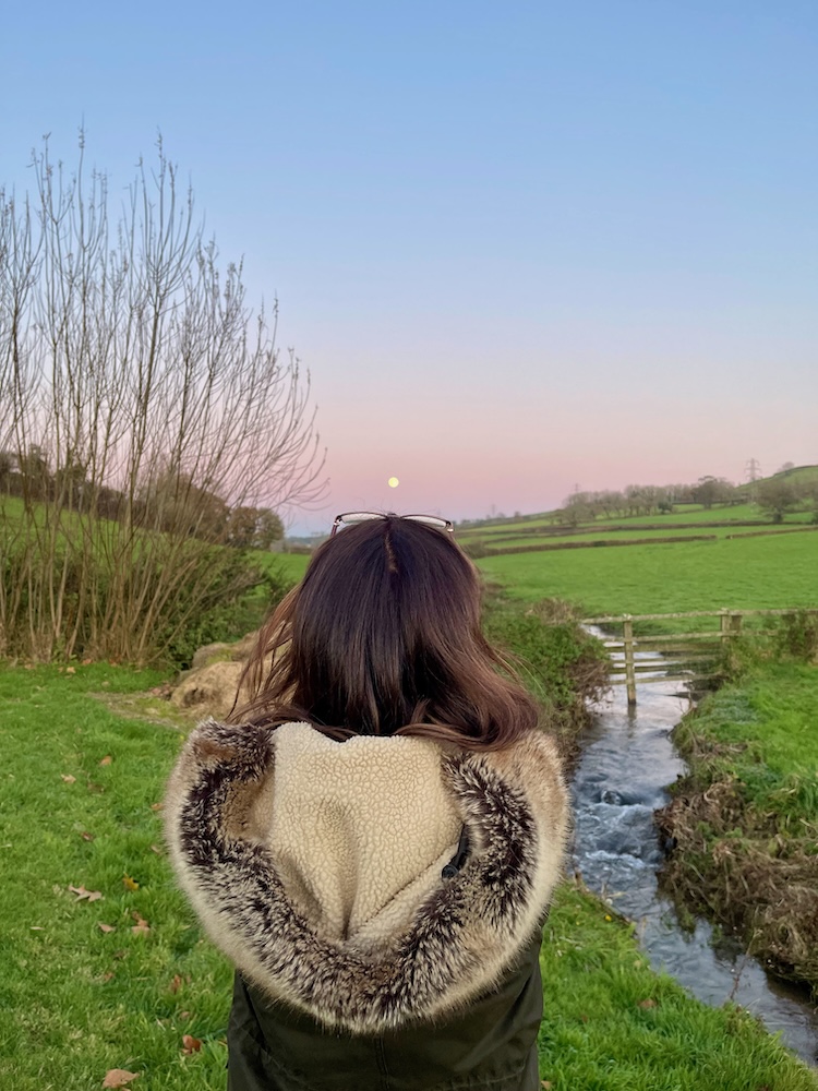 Watching the moon rise